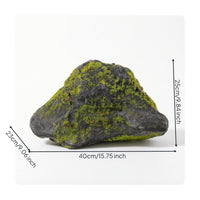 Faux Lichen Rock Realistic Artificial Lichen Rock Fake Mossy Stone Lifelike Decorative for Decorators, Micro Landscape