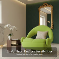 Light Luxury Design Oversized Single Sofa Modern Aesthetic Shell-Shaped Armchair Soft Upholstery Accent Chair Ergonomic Backrest for Apartment Dwellers, Interior Designers, Living Room, Balcony, salon, Reception Area