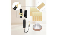 Saxophone Accessory Bundle Adjustable Saxophone Practice Set Mouthpiece with Cap Easy to Use Instrument Parts Sturdy