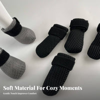 4 Pieces Anti-Scratch Cat Booties Soft Cat Grooming Boots Defends Floors Adjustable Paw Covers for Small Dog Owners, Bathing, Pet Hospital Visits