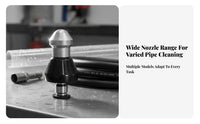 Multi-Jet Design High Pressure Drain Jetter Nozzle Stainless Steel Sewer Jetter Nozzle Clog Remover for Municipal Workers, DIY Enthusiasts
