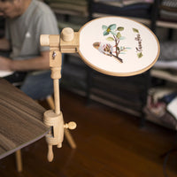 Embroidery Hoop Stand Table Clamp Adjustable Cross Stitching Stand Rotating Embroidery Hoop Holder for Stitchers