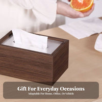 Tissue Holder Minimalist Design Desktop Napkin Container Decorative Rectangular Paper Towel Box for Living Room, Car, Office