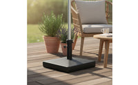 Square Patio Umbrella Base Weighted Umbrella Base with Tightening Knob Heavy Duty Adjustable for Homeowners, Garden, Backyard, Cafe