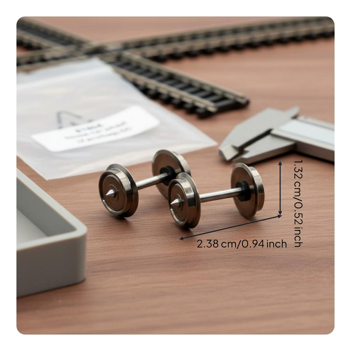 Precision Fit HO Scale Train Wheels Effortless Rolling 1:87 Model Train Wheelset for Track Replacement