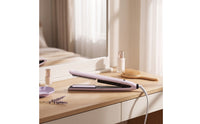 Frizz-Smoothing Steam Hair Straightener 2 in 1 Straightening Iron with Steam Swivel Cord Flat Iron with Comb Handheld for Home Styling, Travel