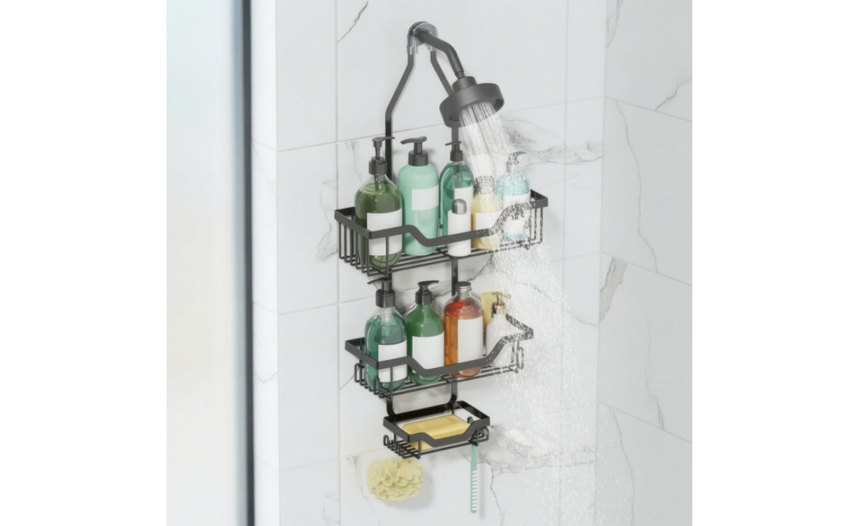 Hanging Shower Rack Wall-Mounted Washroom Storage Quick-Drying
