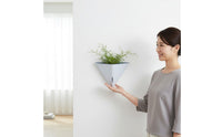 Drill-Effortless Installation Plastic Wall Hanging Flower Pot Easy to Hang Self Watering Wall Planter Lightweight Nordic Design Triangle Planter Detachable Design for Indoor