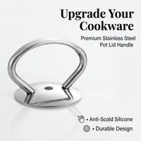 Universal Pot Lid Knob Kitchen Cookware Handle, Easy Install Pan Lid Knob Replacement, Heat Resistant Lid Handle for Home Cooking, Modern Minimalist