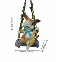 Feline Swing Decoration Easy to Hang Swing Feline Figurine Weather Resistant