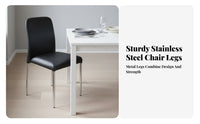 Stackable Armless Dining Chair Modern Design Upholstered Armless Chair Comfortable Backrest Seating Furniture Sturdy Long-Lasting for Restaurant Owners, Homeowners, Families, Hotel, Kitchen, Waiting Room, Bedroom