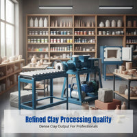 Vacuum Clay Pug Mill, Stainless Steel Clay Extruder, Ceramic Pottery Slab Machine, Double Shaft, Electric Oven Equipment