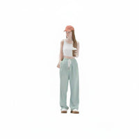 Girl Figure Holding Coffee Colorful Coffee Cup Figurine Highly Detailed