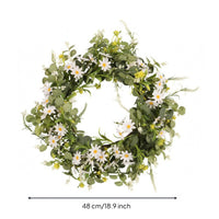 Artificial Flower Wreath Silk Flowers Door Wreath Bendable Branches Home Decor
