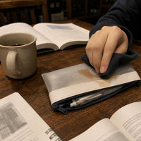 Translucent Frosted Pencil Pouch, Large Capacity Stationery Bag for Students