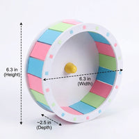 Silent Hamster Wheel and Non Slip Hamster Wheel, Textured Exercise Toy for Dwarf Hamsters, Open Ventilation Cage Mount Bracket Design