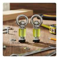 2 Pieces Tie down Rings with T Fasteners Heavy Duty Roof Rack Tie down Anchor Anti Rust T Channel Mounting Hardware for Rough Terrain Vehicle