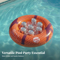 Inflatable Ice Bucket Floats Pool Party Serving Bar Portable Buoyant Buffet Chiller for Adults, Families, Water Parties, Outdoor, Lakeside