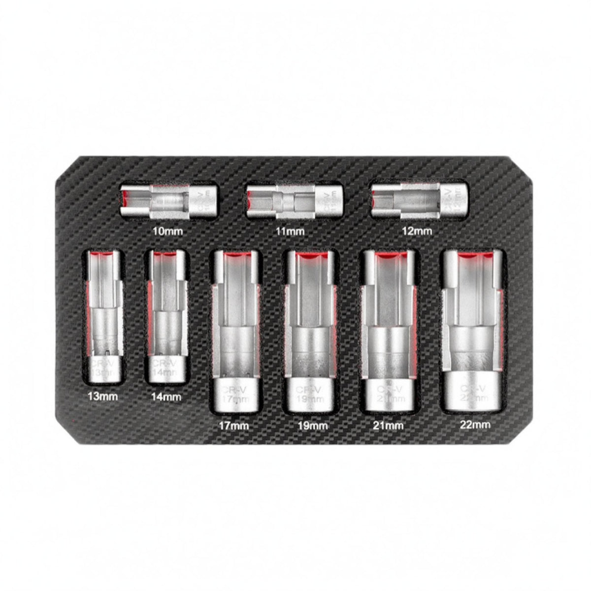 9 Pieces Slotted Fuel Line Socket Wrench Set Square Drive Fuel Line Socket Wrench Set Automotive Tool Clearly Marked Sizes