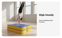Foldable Design Folding Gymnastics Mat Collision Absorbing Gymnastics Crash Mat Shock Absorbent Folding Landing Pad Long-Lasting for Gymnasts, Athletes, Coaches, Parkour Training, Cheerleading, Dojo, School