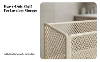 Over the Toilet Storage Rack Space-Saving Back of Toilet Organizer Flush Button Accessible Mesh Washroom Storage Basket for Apartments, Dorm Rooms