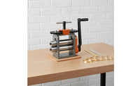 Jewelry Rolling Mill Adjustable Thickness Goldsmithing Press Machine Manual Rolling Mill Labor-Saving Gear Reduction