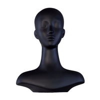Premium Mannequin Head for Displaying Wigs, Hats, and Jewelry, White Head Base, Window Display Model with Silver Base