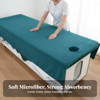 Warm Compress Blanket Spa Cover Highly Absorbent Massage Table Blanket Non-Pilling Microfiber Spa Towel for Beauticians, Beauty Salons, Spas