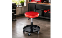 Automotive Stool with Tool Tray Padded Rolling Stool with Tool Tray Heavy Duty for Auto Repair Shop