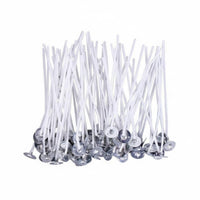 50 Pieces Tightly Woven Cotton Candle Wicks Stable Combustion Pre-Tabbed Wicks Clean Ignite Cotton Candle Core Smokeless for Beginners, Handmade Crafts