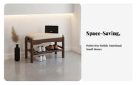 Space-Saving Design Shoe Changing Stool Multi-Purpose Use Narrow Shoe Changing Bench adaptable Household Furniture Minimalist Aesthetic for Apartment Dwellers, Homeowners, Seniors, Entryway, Small Spaces, Hallway, Fitting Room
