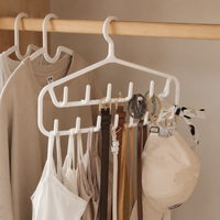 Multi-layer Hanger for Wardrobe Organization - Ties, Belts, Scarves, and Undergarments