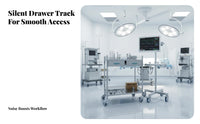Stainless Steel Medical Cart Heavy Duty Hospital Instrument Cart Rust-Resistant 2-Tier Rolling Trolley for Nurses, Procedure Room, Testing Facility