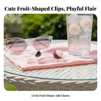 Fruit Hair Fastener Sweet and Cool Design Summer Fruit Hair Barrette Wavy Barrette Fun Design Versatile for Girls, Everyday Wear