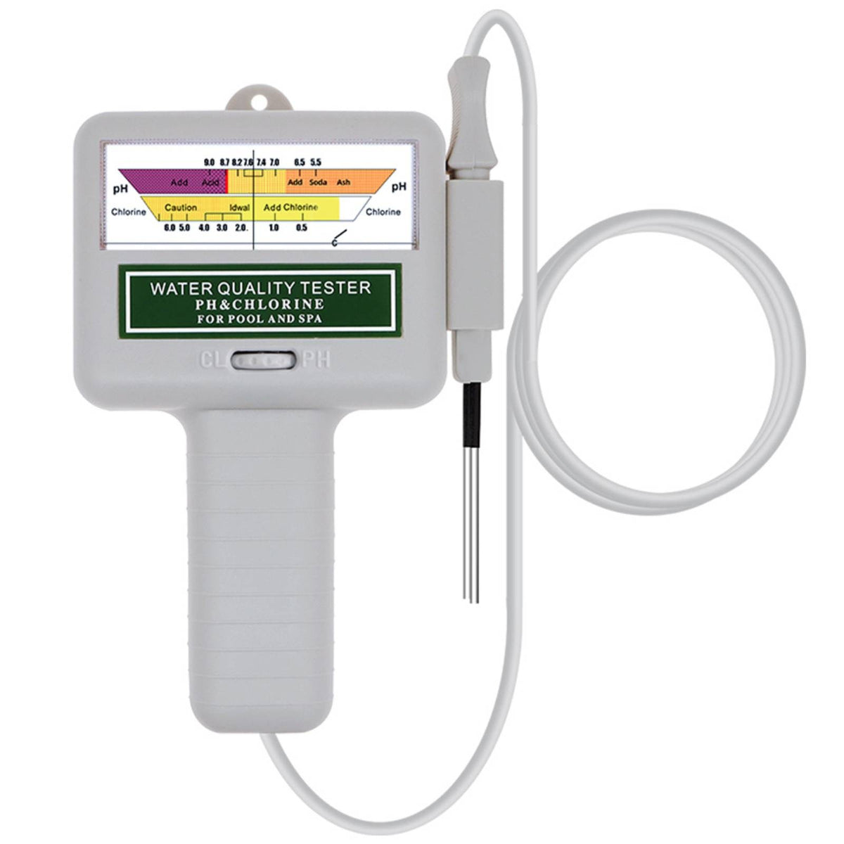 2 in 1 pH and Chlorine Tester Multiparameter Chlorine and pH Meter Dual Scale Pool Tester Handheld for Spa, Hot Tub