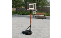 Mobile Basketball Goal with Wheels Weather Resistant Portable Basketball Hoop Shatterproof Backboard Athletic Gear for Indoor