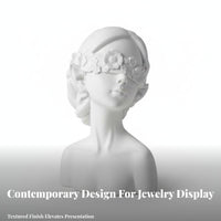 Lightweight Female Mannequin Head Long-Lasting Hat Display Model Professional Grade for Boutique Owners, Photo Shoots