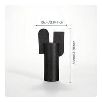 Resin Vase Sculptural Vase with Geometric Elements Vases Modern Minimalist for Tabletop, Living Room