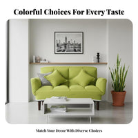 Removable and cleanable Cover Armless Two-Seater Floor Sofa space-saving Design Armless 2-Seater Settee Minimalist design Small Couch inviting Feel for Apartment Dwellers, awayice Workers, Living Room, Bedroom, book corner corner, Playroom