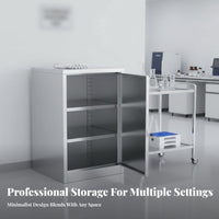 Lockable Single-Door Locker Rust-Proof Single Door Locker Corrosion-Resistant Metal Cupboard Heavy-Duty for Laboratory Technicians, Kitchen Personnel, Homeowners, Laboratoryoratory, School, Restaurant, Dormitory