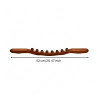 Handheld Wooden Massage Stick Tapered Beaded Massage Stick Polished Physical Wellness Tool Portable
