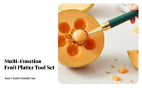 Fruit Baller Ladle Stainless Steel Fruit Baller and Carver Set Double-Ended Fruit Baller Multifunctional Kitchen Gadget