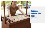 Bamboo Mat, Foldable Bamboo Slat, Thick Bamboo Board, Display Stand Accessory, Outdoor Market Tool