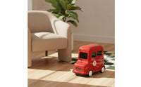 Decorative Bus Trash Bin Compact Trash Bin with Wheels Space-Saving Garbage Can with Wheels Easy to Clean for Playroom