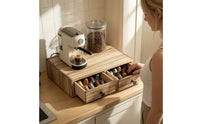 Coffee Machine Stand with Drawers Low Profile Drawer Sturdy Storage Box for Homeowners, Office Breakroom