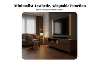 Modern Minimalist Design Low-Profile TV Stand Floor-Standing Low-Profile Cabinet with Drawers Rounded Corners Living Room Furniture Large Storage Capacity for Apartment Dwellers, Families, Homeowners, Lounge Area, Bedroom