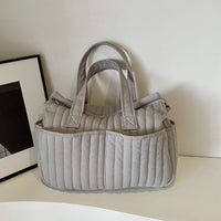 Quilted Diaper Bag Padded Maternity Bag Roomy Organized for Moms, Stroller Trips