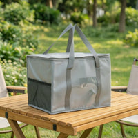 Insulated Bag with Pockets Portable Insulated Bag Tote with Pockets Insulated Tote Bag for Campers, Vacationers, Camping, Road Trips
