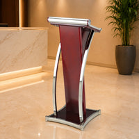 Podium with Slanted Top Modern Reading Desk Lectern Podium Ergonomic Furniture Sturdy for Speakers, Conference Rooms