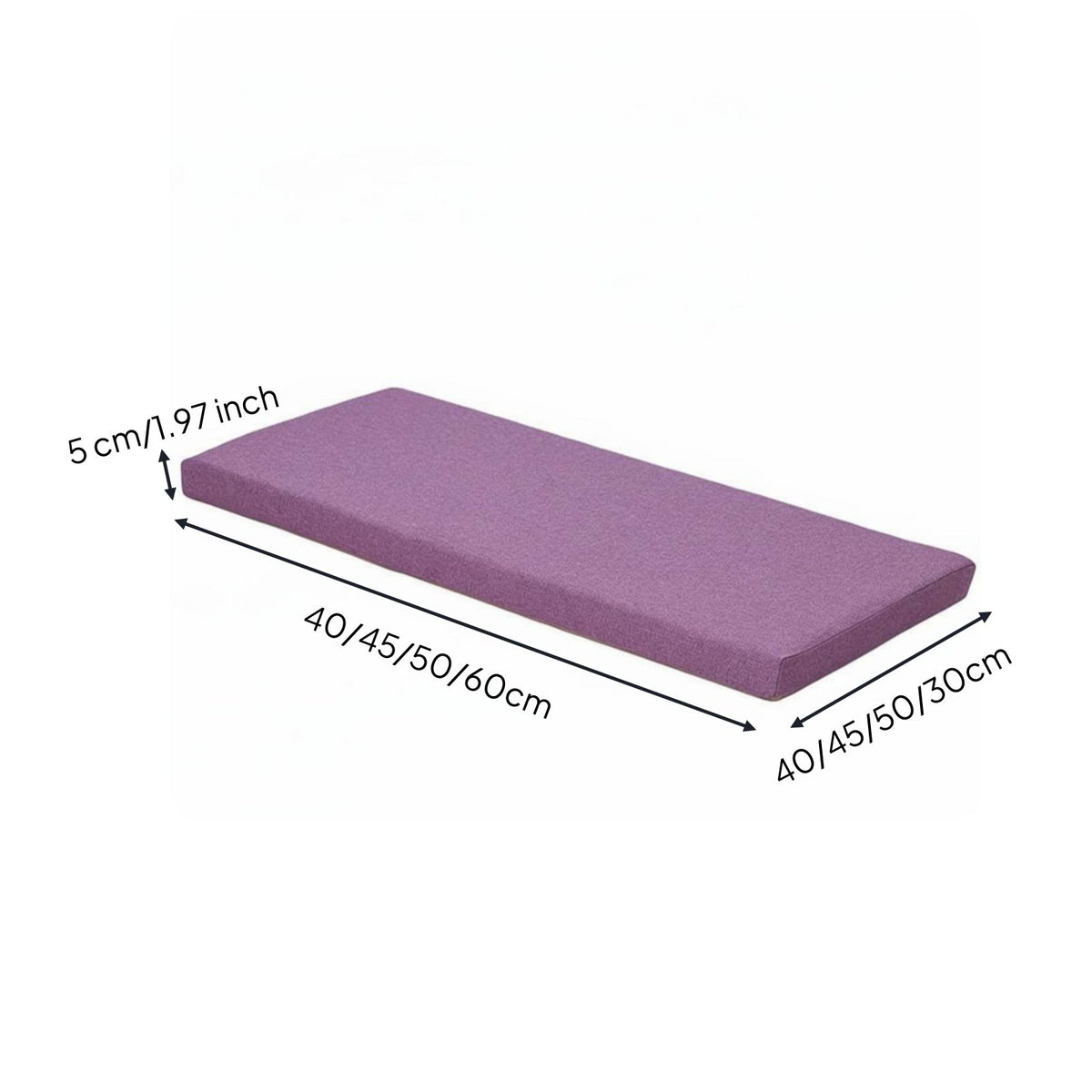 Wear-Resistant Bay Window Seat Cushion Highly Resilient High-Density Foam Bench Cushion Strong Support for Sofa